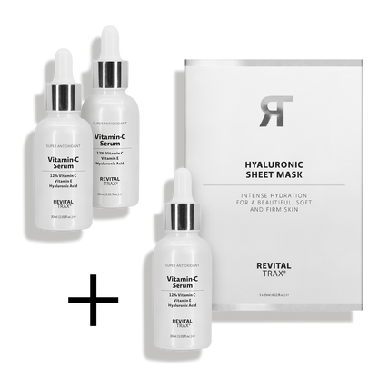 Aktion: 3 x 12% Vitamin-C Serum + Sheet Mask