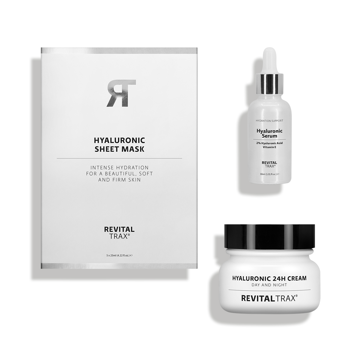 Hyaluronsäure-Bündel: Tages- & Nachtcreme & Serum & Sheet Masks