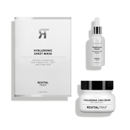 Hyaluronsäure-Bündel: Tages- & Nachtcreme & Serum & Sheet Masks